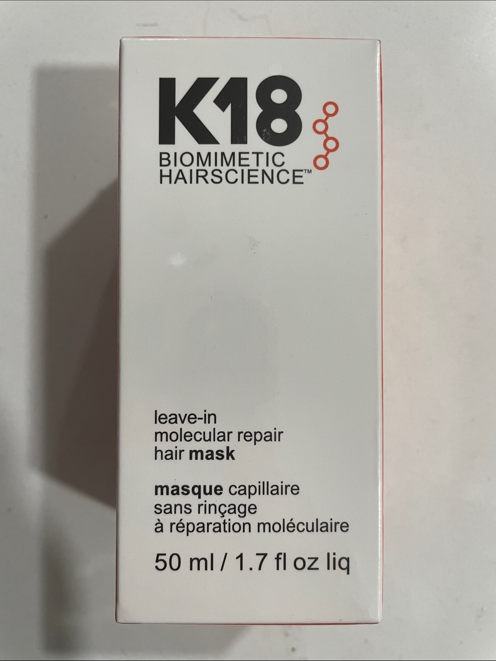 K18 Leave-In Molecular Repair Hair Mask - White- New, Sealed, Authentic